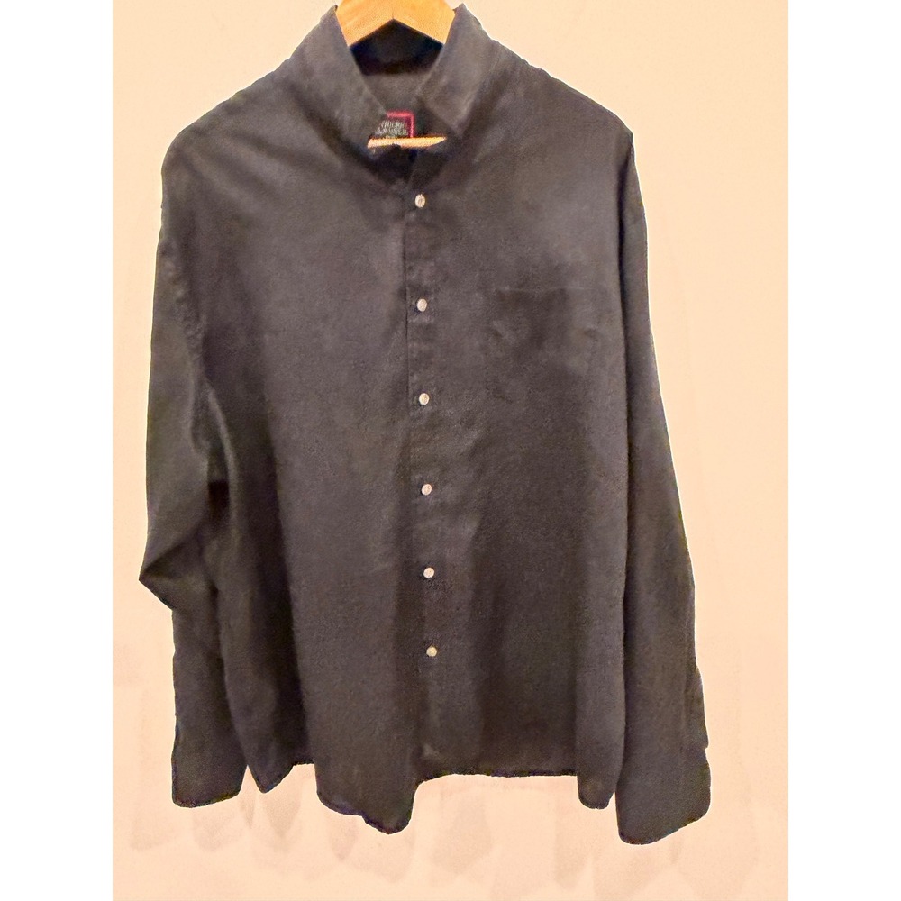 UNTUCKit Men's Button Down Shirt‎ XXL Black 100% Cotton Wrinkle-Resistant